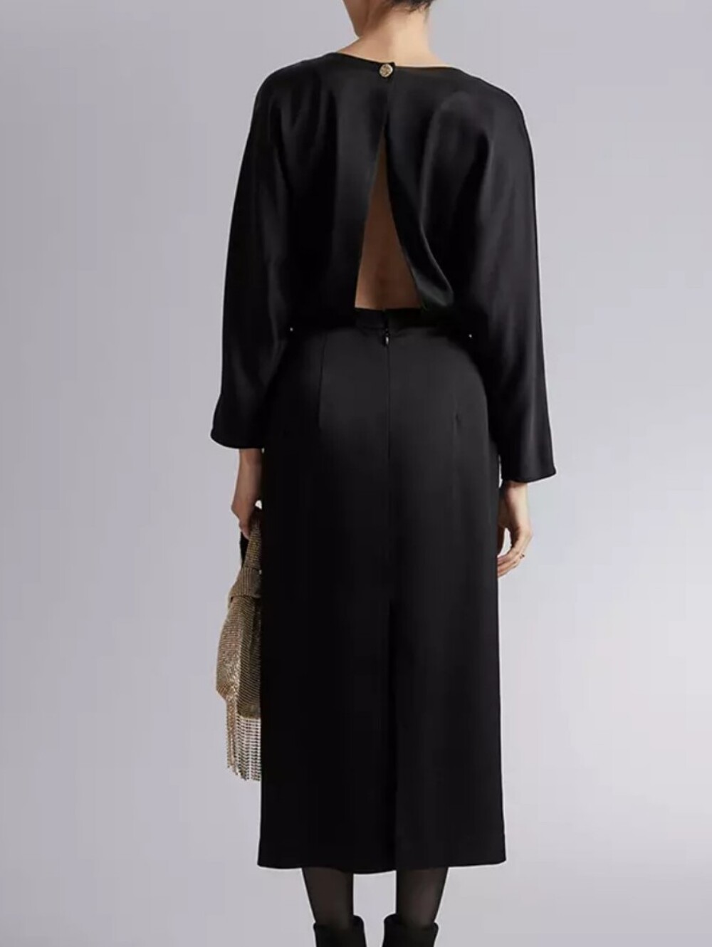 & Other Stories Open Back Midi Dress - Picture 1 of 13